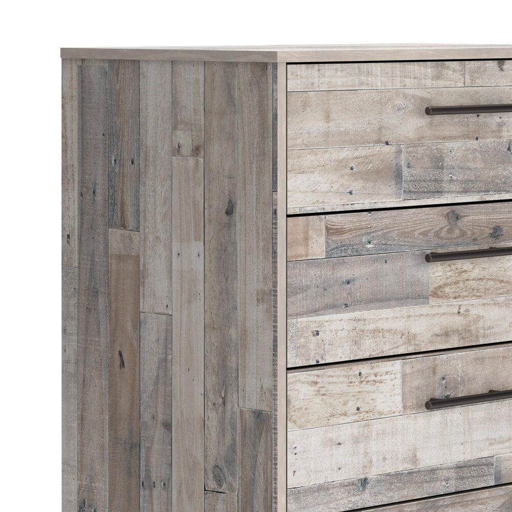 Ashley Neilsville 5-Drawer Chest in Whitewash and Dark Brown, , large