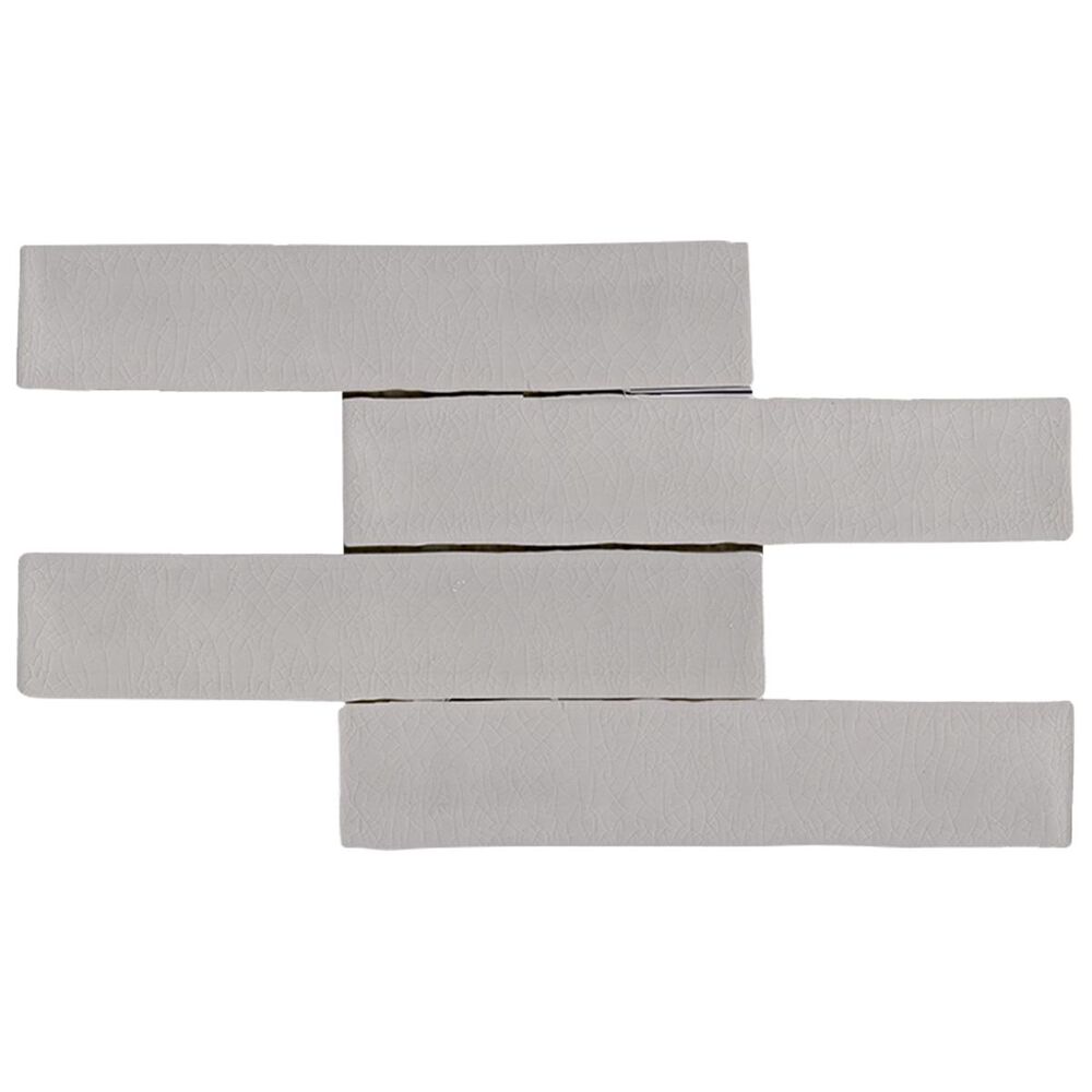 Soci Chateau Crafted Brick Gray 2" x 10" Ceramic Mosaics Tile, , large