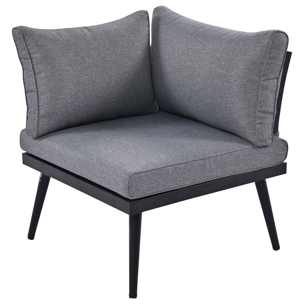 HOMLUX 6-Piece Outdoor Sectional Set in Gray, , large
