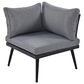 HOMLUX 6-Piece Outdoor Sectional Set in Gray, , large