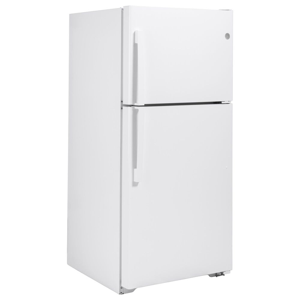 GE Appliances 19.2 Cu. Ft. Top Freezer Refrigerator Energy Star with Reversible Door in White, , large