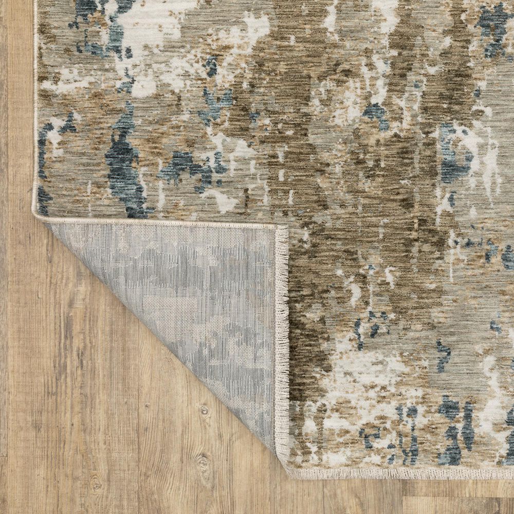 Oriental Weavers Echo Abstract Beige and Blue 6&#39;7&quot; x 9&#39;6&quot; Area Rug, , large