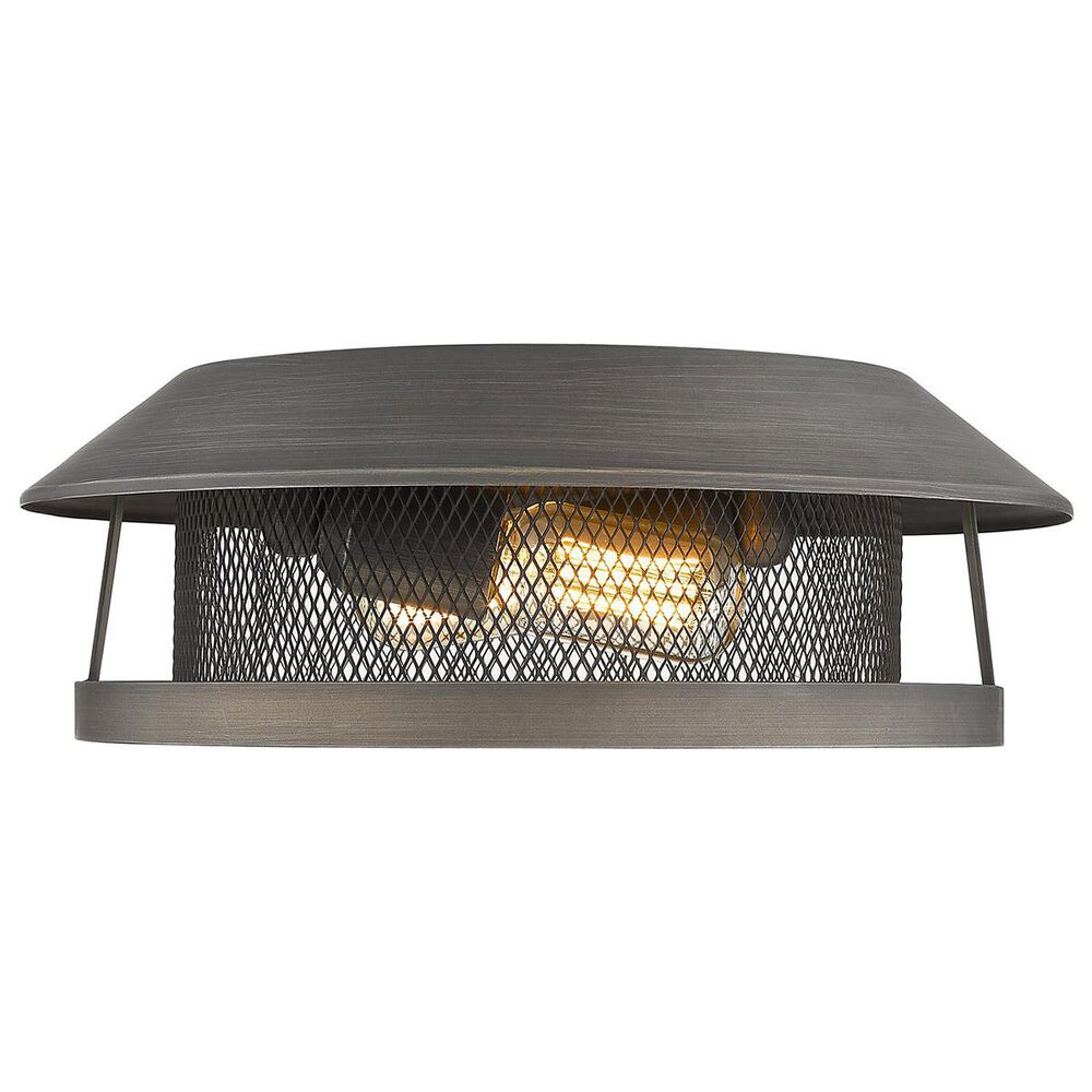 Golden Lighting Parsons Flush Mount in Gunmetal Bronze, , large