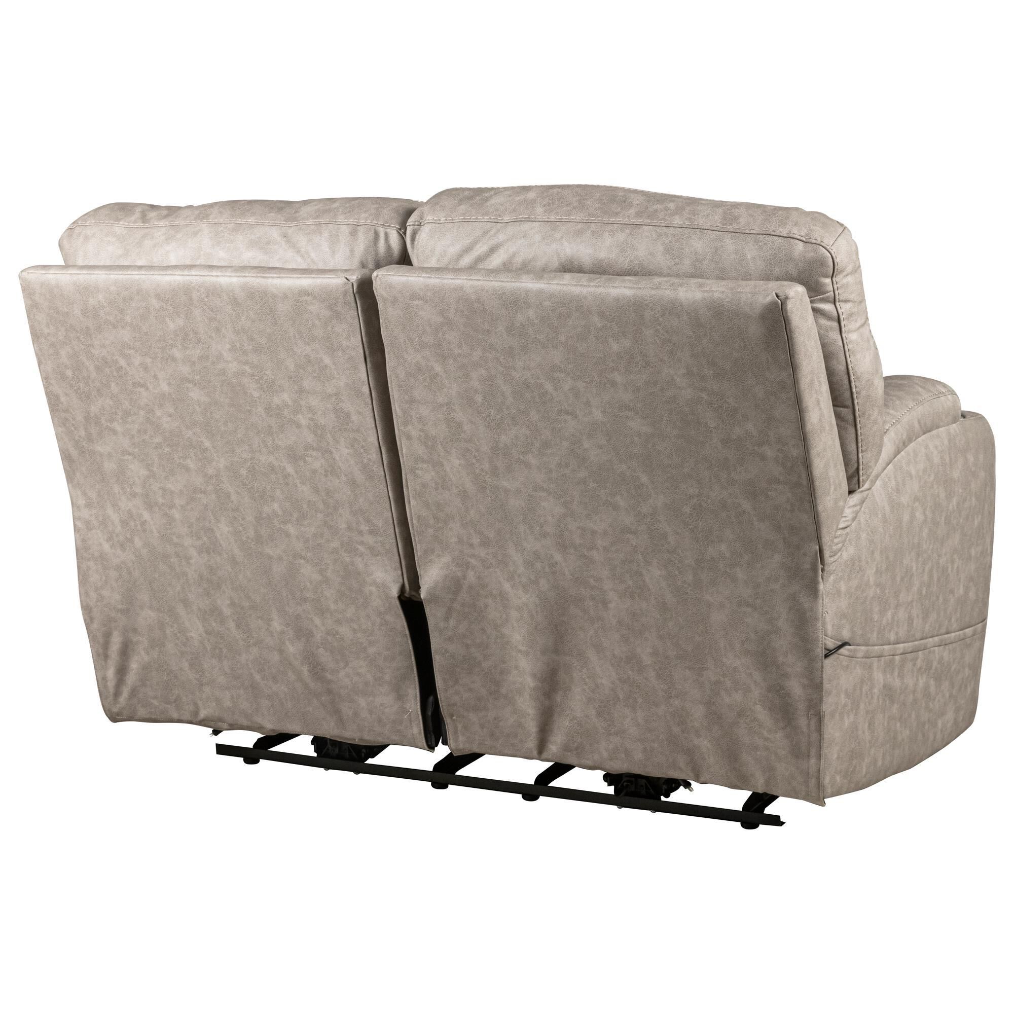 HomeStretch Jaguar Triple Power Loveseat in Pebble