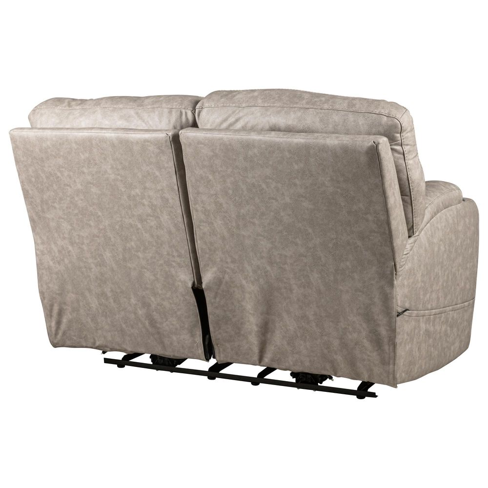 HomeStretch Jaguar Triple Power Loveseat in Pebble, , large