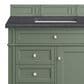 James Martin Vanities Brittany 36" Single Bathroom Vanity in Smokey Celadon with 3 cm Charcoal Soapstone Quartz Top and Rectangular Sink, , large