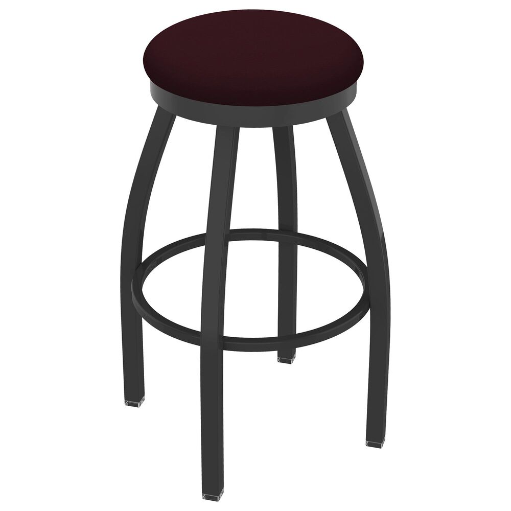 Holland Bar Stool 802 Misha 25" Swivel Counter Stool with Pewter and Canter Bordeaux Seat, , large
