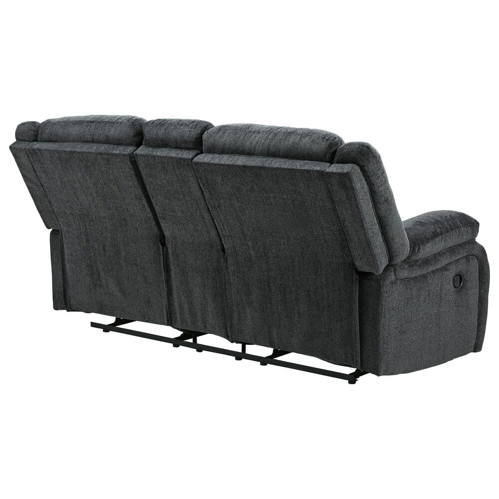 Ashley Draycoll Manual Reclining Loveseat with Console in Slate, , large