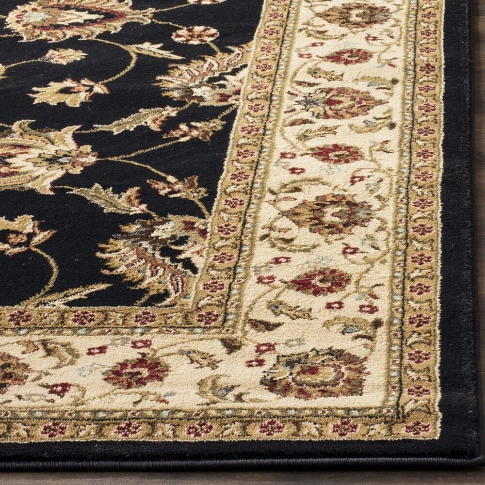 Safavieh Lyndhurst LNH553 6&#39;7&quot; x 9&#39;6&quot; Black and Ivory Area Rug, , large