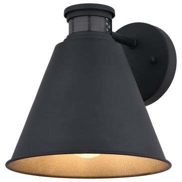 Vaxcel Smith 1-Light Outdoor Motion Sensor Wall Sconce in Textured Black, , large