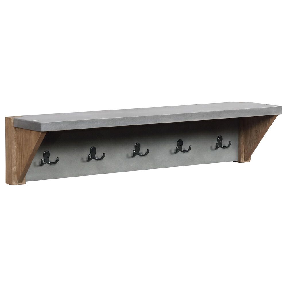 Bolton Furniture Newport 40" Coat Hook with Shelf in Light Amber, , large
