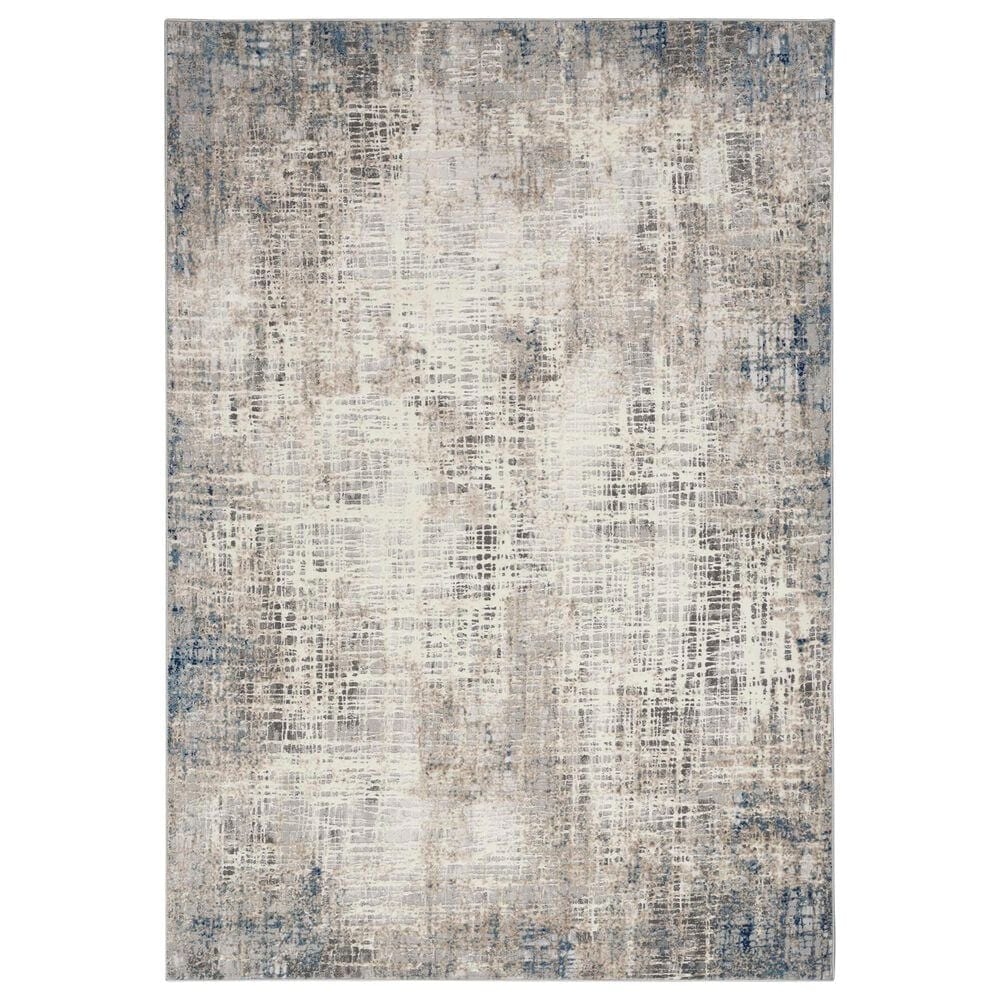 Nourison Infinity 7"10" x 9"10" Blue and Multicolor Area Rug, , large