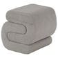 Maple and Jade 20" Boucle Accent Ottoman in Gray, , large