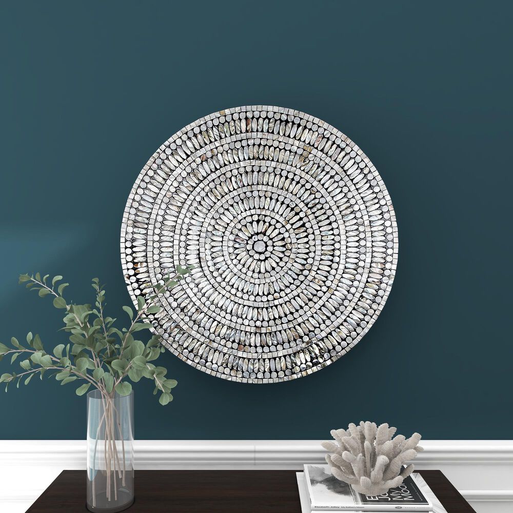 Maple and Jade 27&quot; x 27&quot; Coastal Wall Decor in Black and Tan, , large
