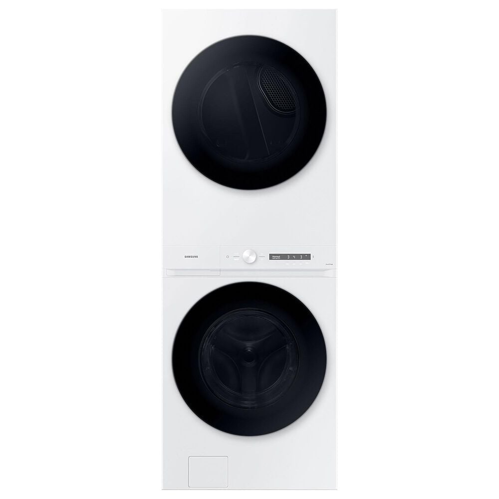 Samsung Bespoke 4.6 Cu. Ft. Washer and 7.6 Cu. Ft. Electric Dryer Stack Laundry in White, , large