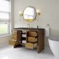 James Martin Hudson 48" Single Bathroom Vanity in Honey Oak with 3 cm Parisien Bleu Silestone Top, Rectangular Sink and FreePower Wireless Charger, , large