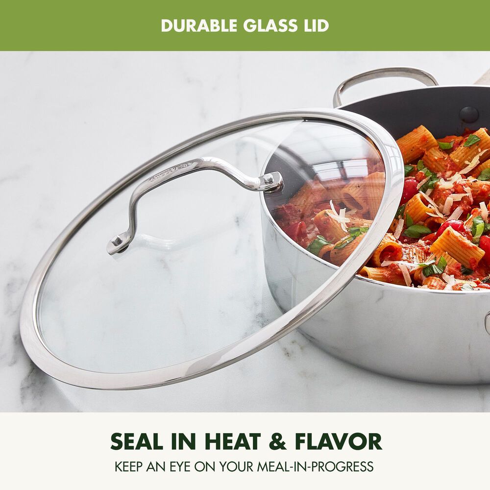 Green Pan Valencia Pro 5-Quart Saute Pan with Lid in Stainless Steel, , large