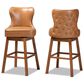 Baxton Studio Gradisca Swivel Bar Stool in Walnut Brown (Set of 2), , large