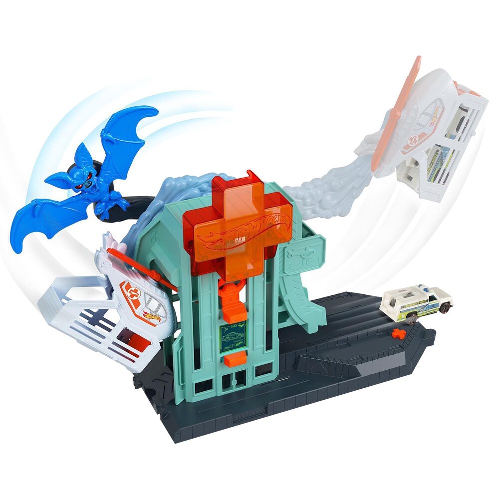 Mattel City Bat Blitz Hospital Attack Playset, , large