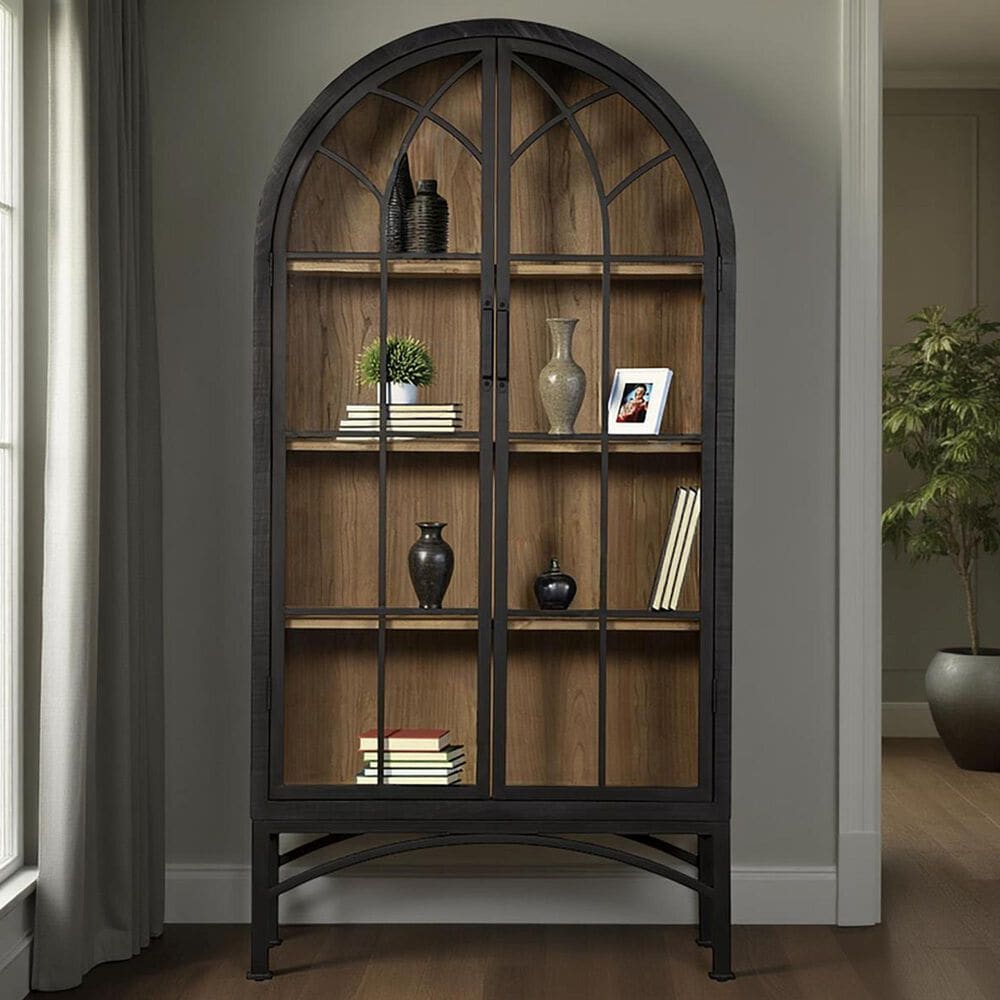 Nest Home Victoria 2-Door Cabinet in Black and Brown, , large