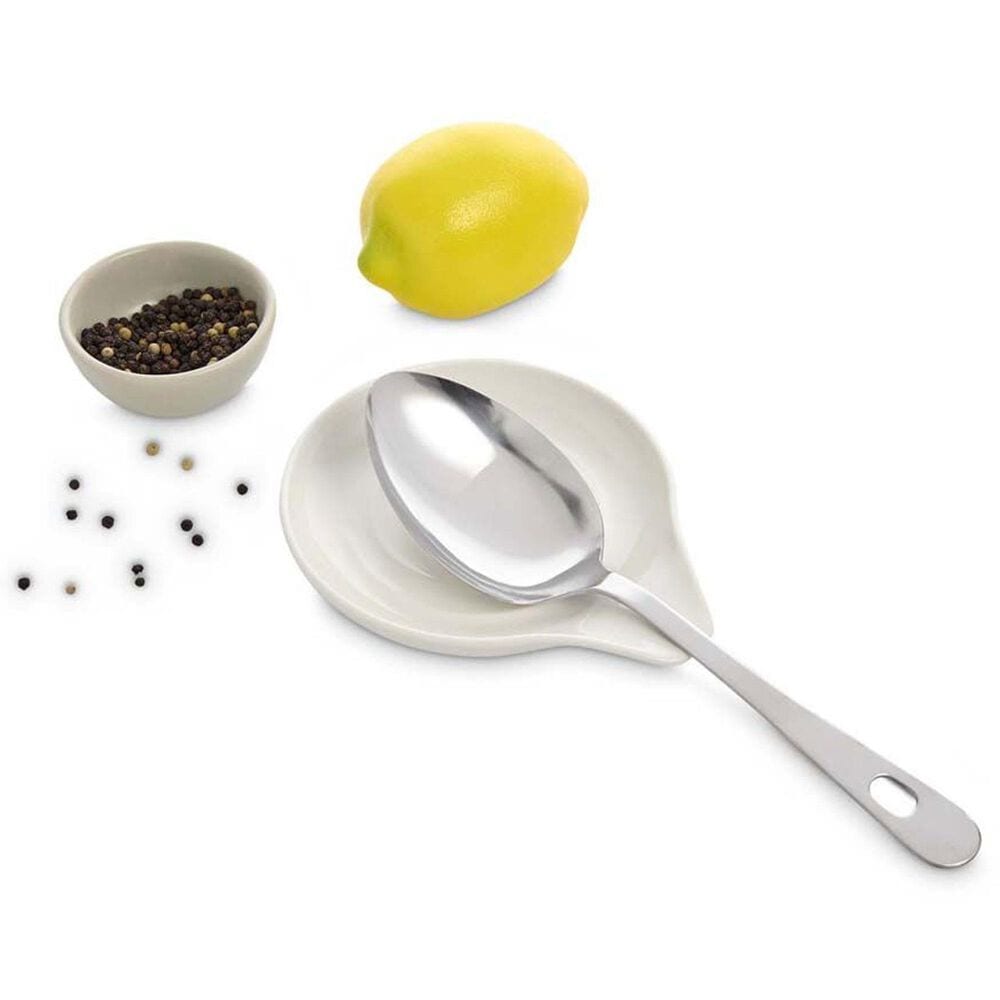 HIC Kitchen Swirl Spoon Rest in Porcelain White, , large