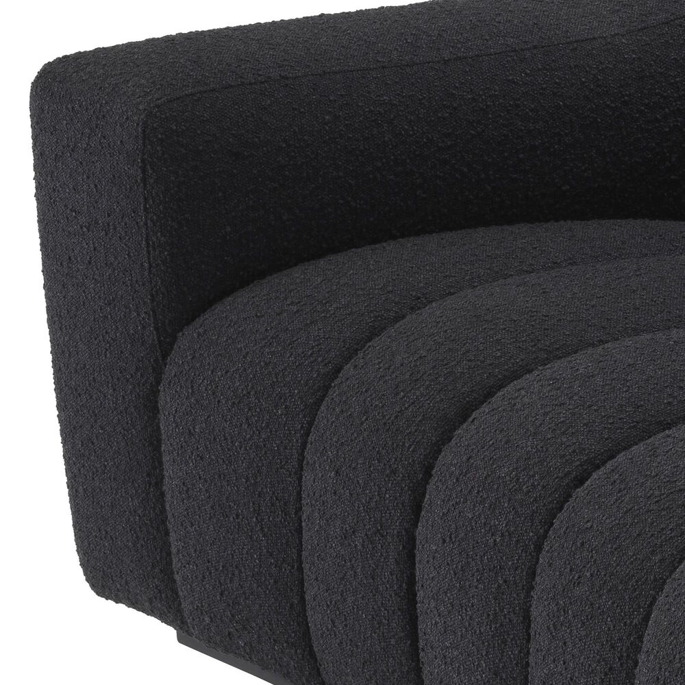 Eichholtz Kelly S Stationary Sofa with Pillows in Boucle Black, Black and White, , large