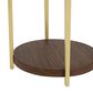 Riverside Furniture Emery Oval End Table in Smoked Cherry and Bronze, , large