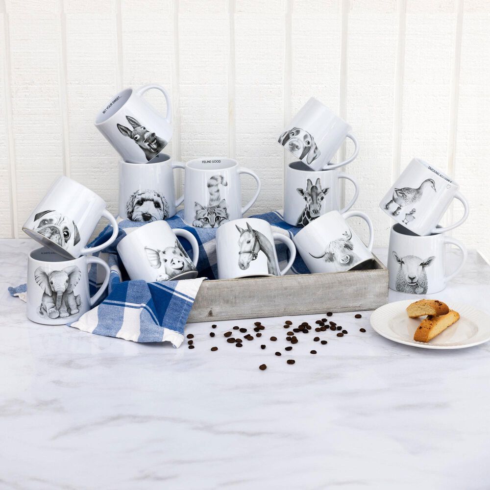 Pavilion Pig Deal 17 Oz Mug in Gray and White, , large