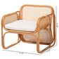 Baxton Studio Cambridge Rattan Arm Chair in Neutral, , large