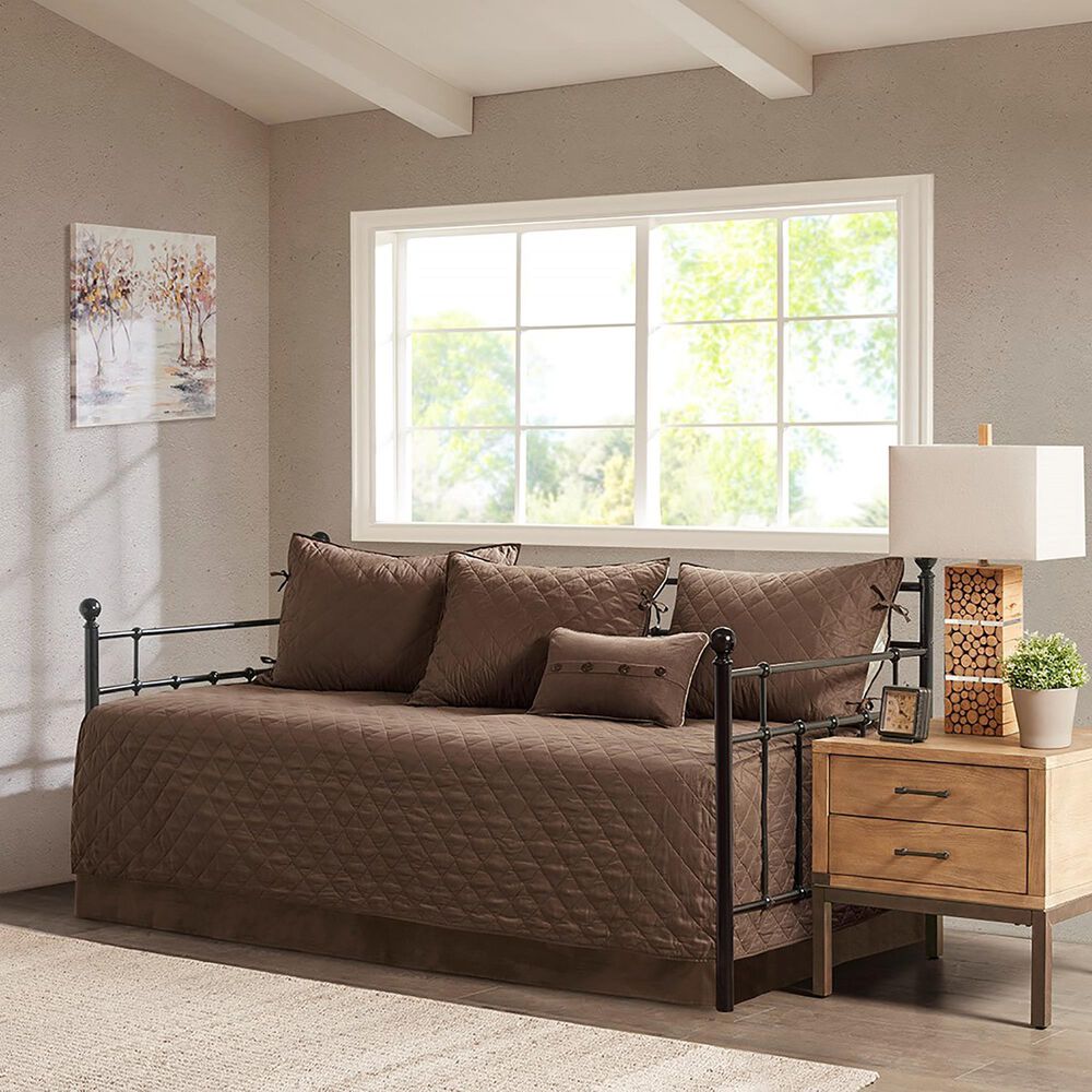 Hampton Park Boone 6-Piece Reversible Daybed Cover Set in Brown, , large