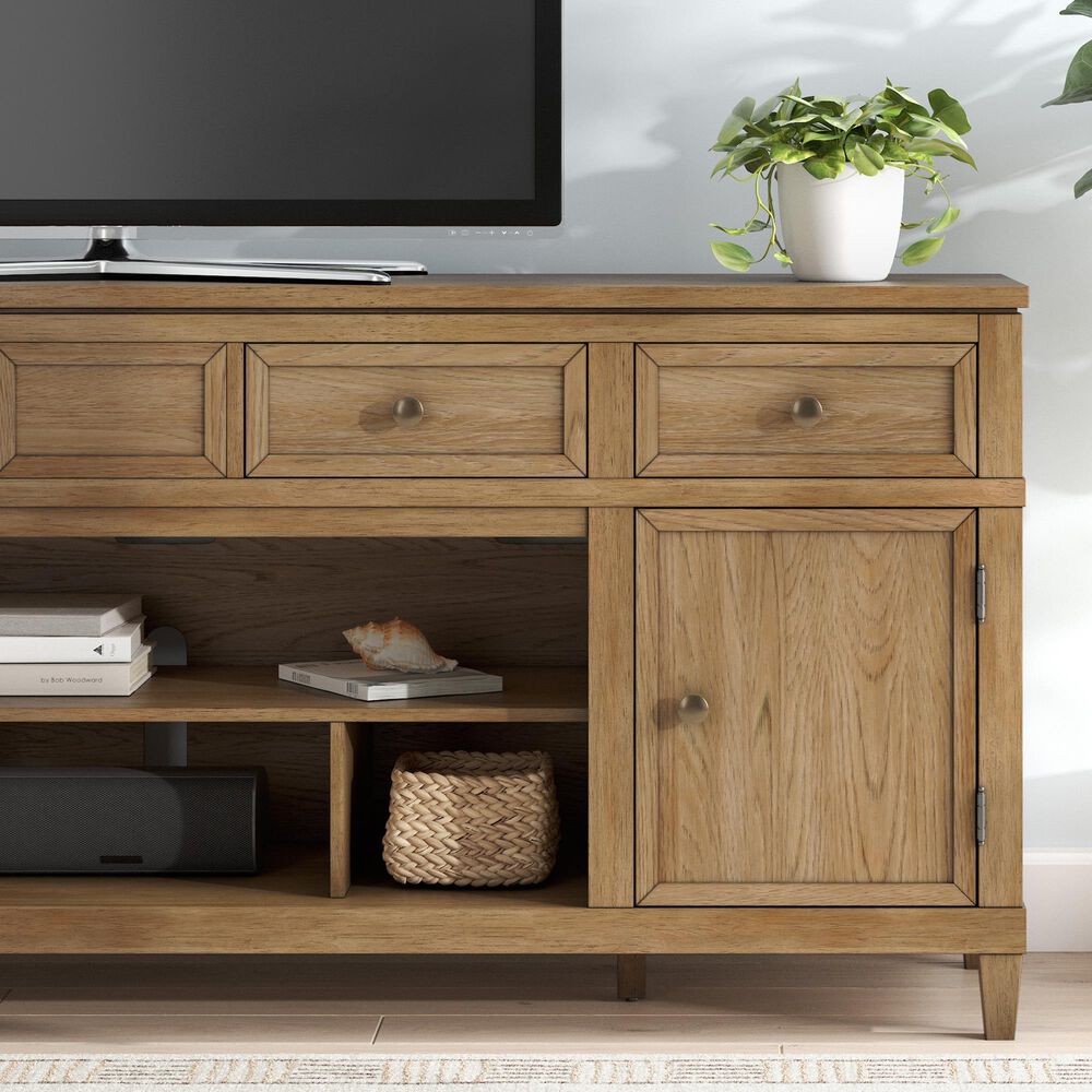 Ashley Sharlance 81" XL TV Stand in Light Brown, , large