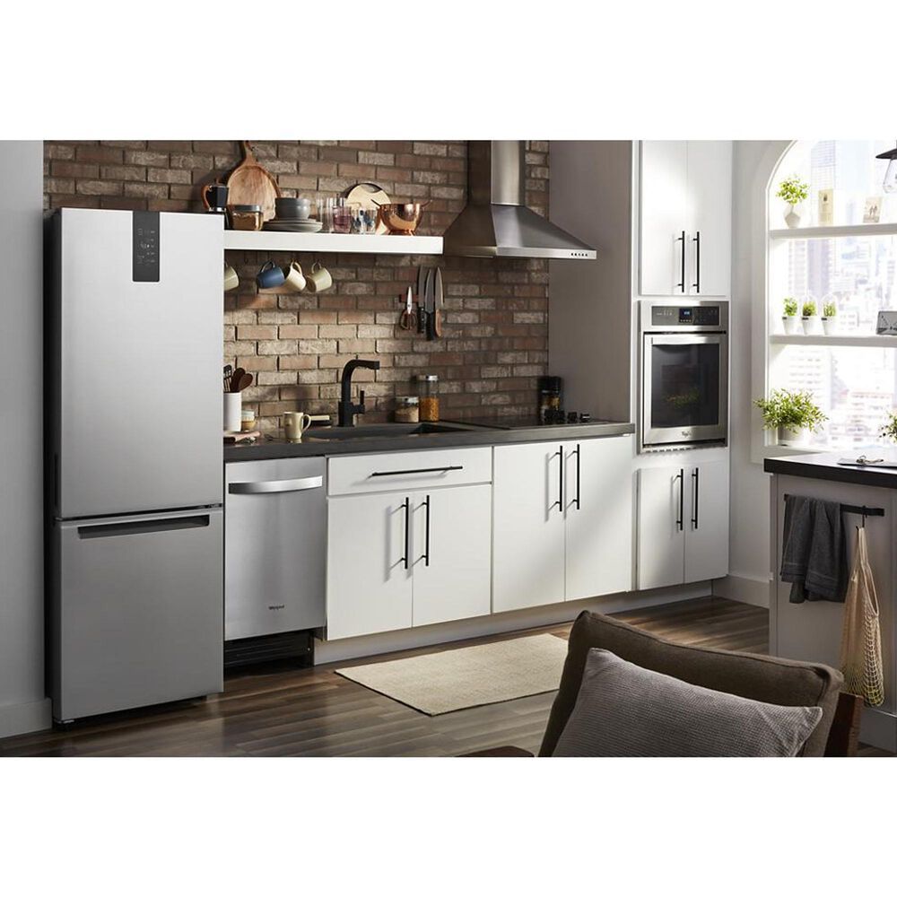 Whirlpool 12.7 Cu. Ft. 24&quot; Wide Bottom-Freezer Refrigerator in Stainless Steel, , large