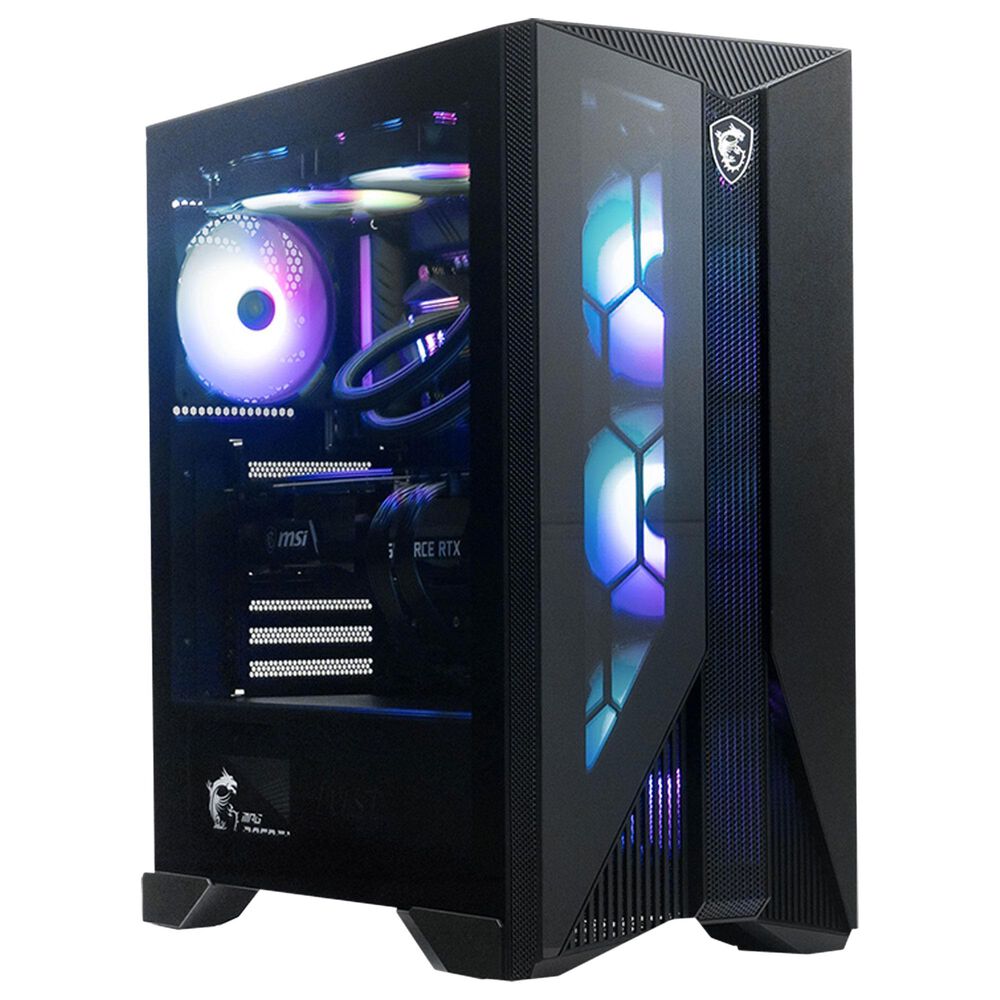 MSI Aegis Gaming Tower Desktop | Intel Core i7-12700K - 32GB RAM - NVIDIA GeForce RTX 3080 Graphics - 2TB HDD + 1TB SSD in Black, , large
