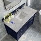 James Martin Vanities Brittany 48" Single Bathroom Vanity in Victory Blue with 3 cm Eternal Jasmine Pearl Silestone Top, Rectangular Sink and FreePower Wireless Charger, , large