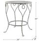 Hearth and Haven Outdoor Round Side Table with Heart Scroll Design in Gray, , large