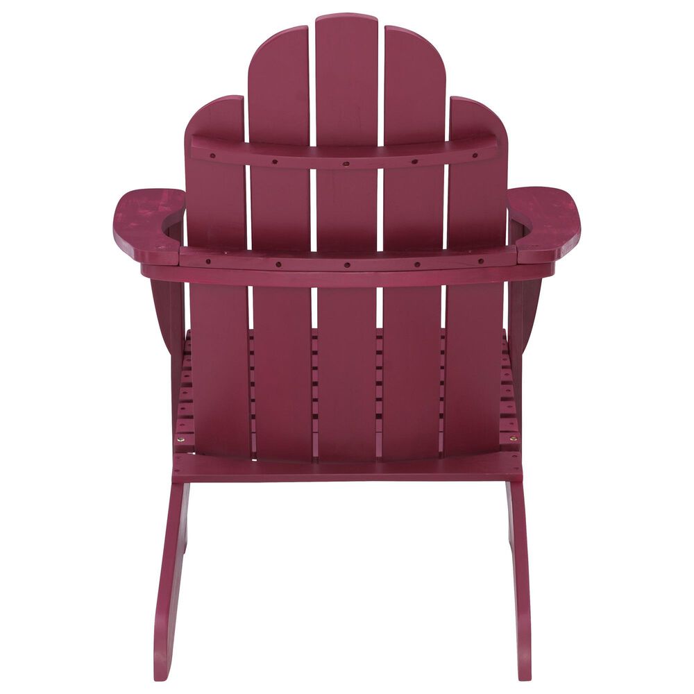 Linon Home Decor Adirondack Patio Chair in Red, , large