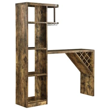 Pacific Landing Belvedere 5-Shelf Bar Table Storage in Antique Nutmeg, , large