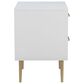 Linon Home Decor Gloria 2-Drawer Nightstand in White and Gold, , large