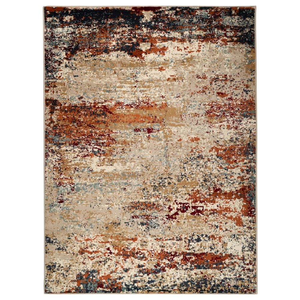 Amer Rugs Allure 2" x 3" Ivory and Orange Area Rug, , large