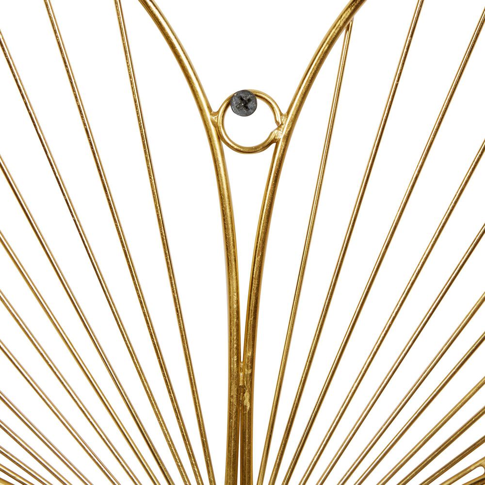 CosmoLiving by Cosmopolitan 26&quot; x 27&quot; Glam Flower Wall Decor in Gold &#40;Set of 3&#41;, , large