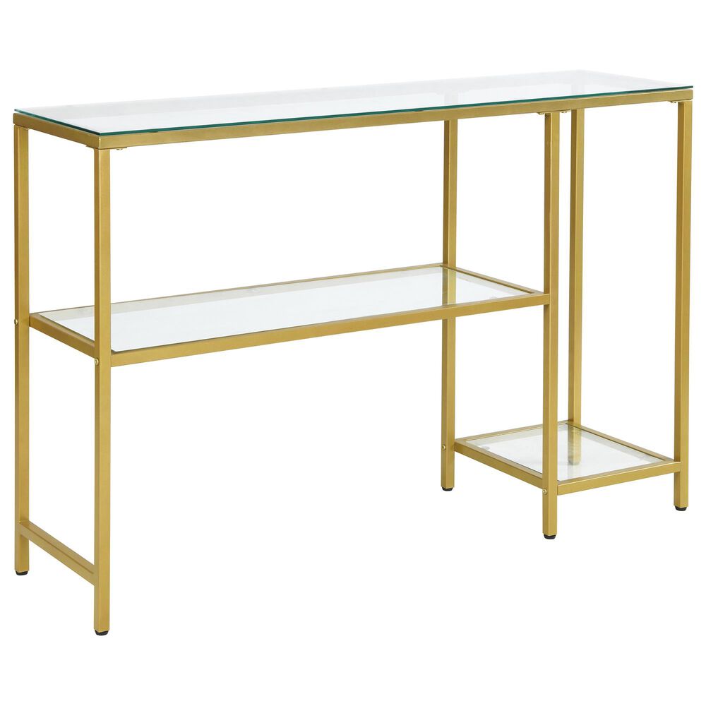 Carolina Chair and Table Rayna Console Table in Gold, , large