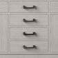 Lexora Home Laurel 80" Double Bathroom Vanity in White Oak with White Quartz Top and Rectangular Sinks, , large