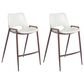 Zuo Modern Desi Counter Chair in White/Dark Brown (Set of 2), , large