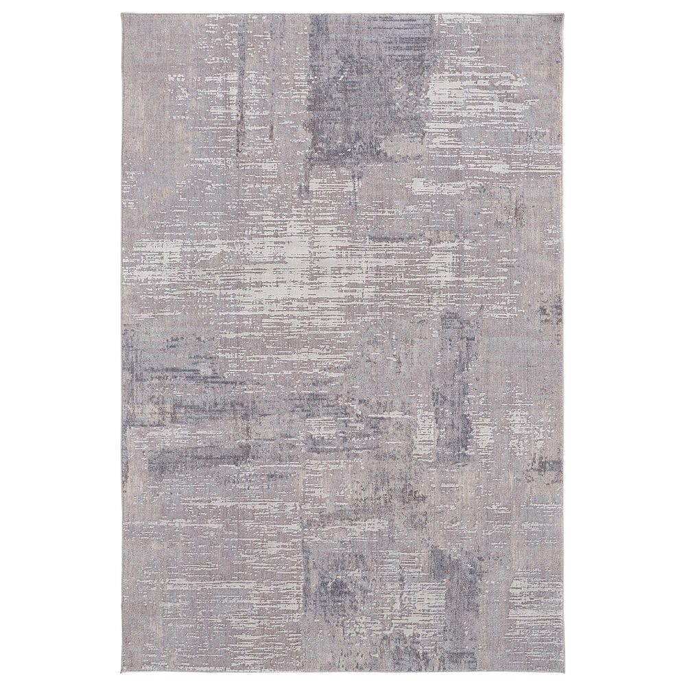 Feizy Lennon 4" x 6" Gray and Blue Area Rug, , large