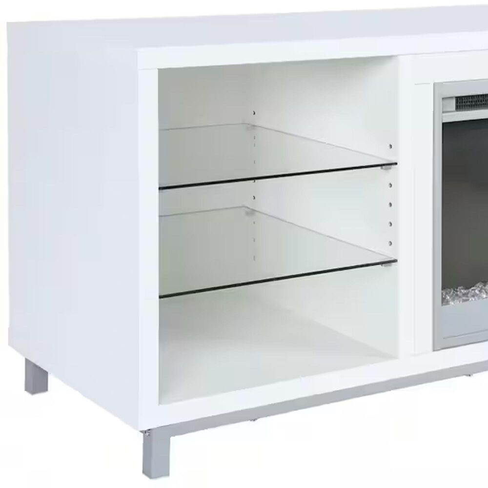 DHP Lumina 65&quot; TV Stand with Electric Fireplace in Plaster, , large