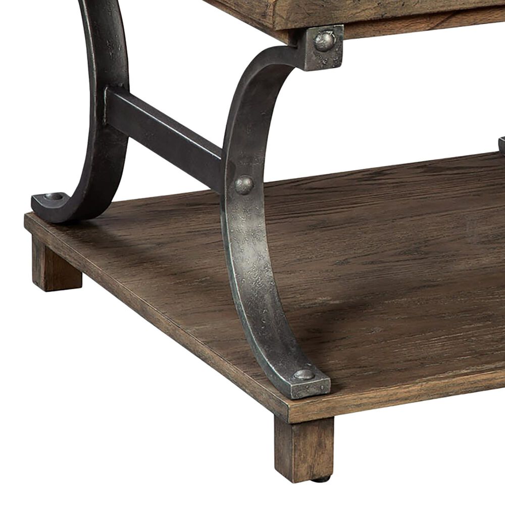 Hekman Wexford Rectangular Coffee Table in Brown and Antique Pewter, , large