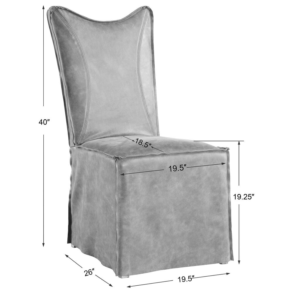 Uttermost Delroy Armless Chair Set of Two in Brown, , large