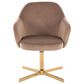 LumiSource Buena Swivel Accent Chair in Brown, , large