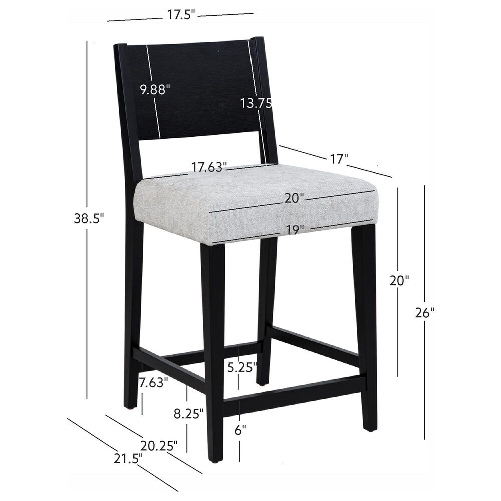 Linon Home Decor Cadence Counter Stool in Black, , large