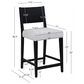 Linon Home Decor Cadence Counter Stool in Black, , large
